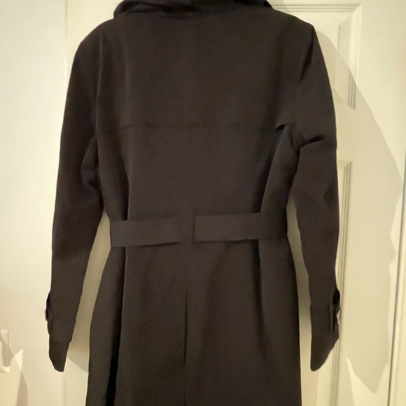 London Fog Women's Black Trench Coat with Red Lining - Picture 7 of 11